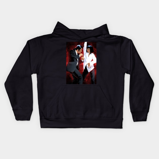 Pulp Fiction Dance Kids Hoodie by nabakumov